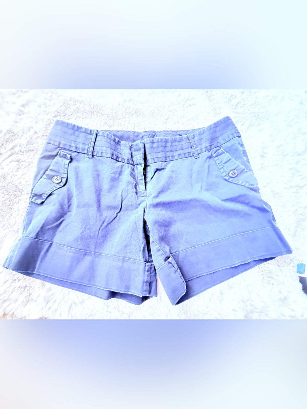 The Limited navy Blue Cotton-Blend Shorts